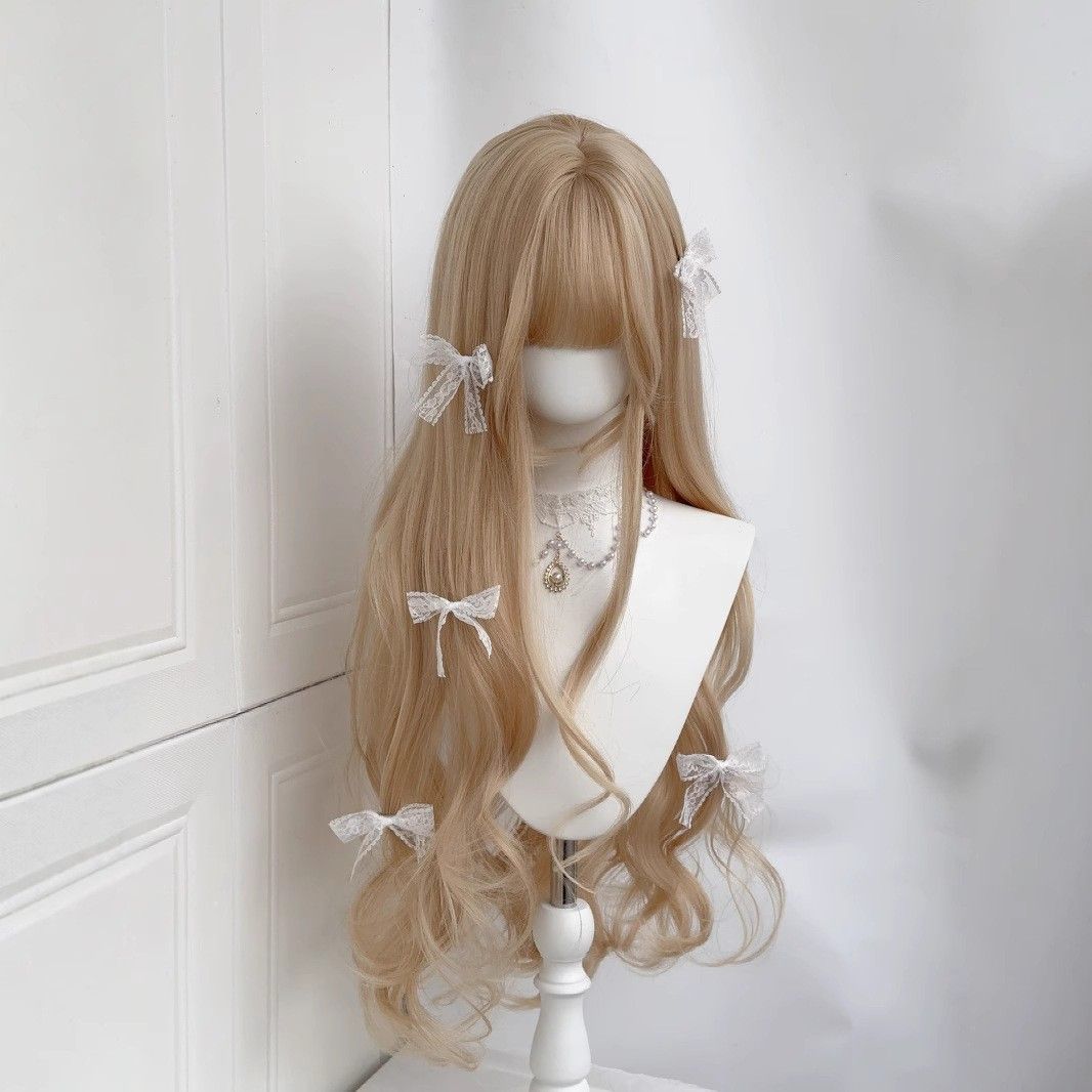 【扎好双马尾】冰冷心事假发女白金色80cm洛丽塔日系jk少萝长卷发