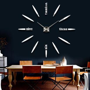 北欧简约钟表 客厅创意diy挂钟大尺寸墙贴时钟热卖