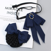 银行领花女配饰高档头花女职业蝴蝶结西装 饰衬衣建行工行空姐领结