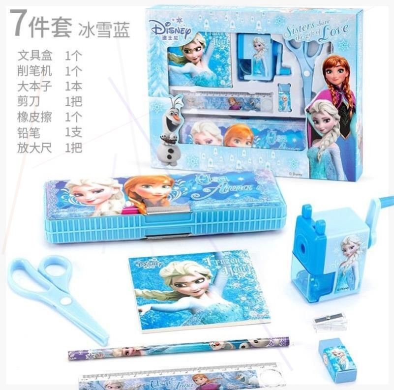 冰雪奇缘爱莎公主艾莎文具套装礼盒铅笔盒小学生幼儿