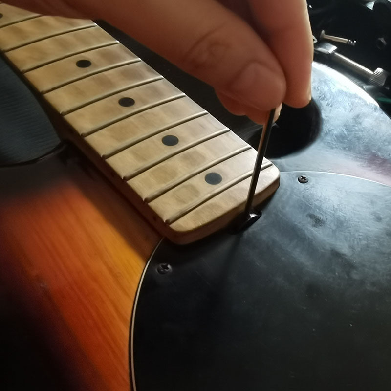 琴颈专用调节杆不锈钢杆吉他贝斯musicman圆形螺丝孔曲度弦距工具