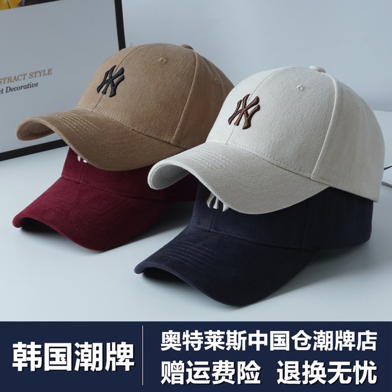 韩国潮牌2025新款棒球帽男女百搭春秋季防晒鸭舌帽子硬顶大头围