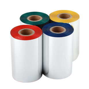 彩色混合基/全树脂碳带卷60 70 80 90 100 110mm*300米TSC条码打印机立象不干胶铜版红黄蓝绿白色带佳博斑马