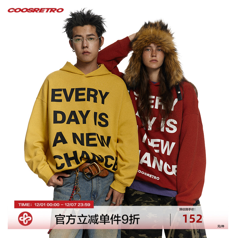 CoosRetro复古印花连帽卫衣