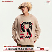美式 秋季 新款 CoosRetro 潮流男士 数字提花圆领宽松百搭运动卫衣