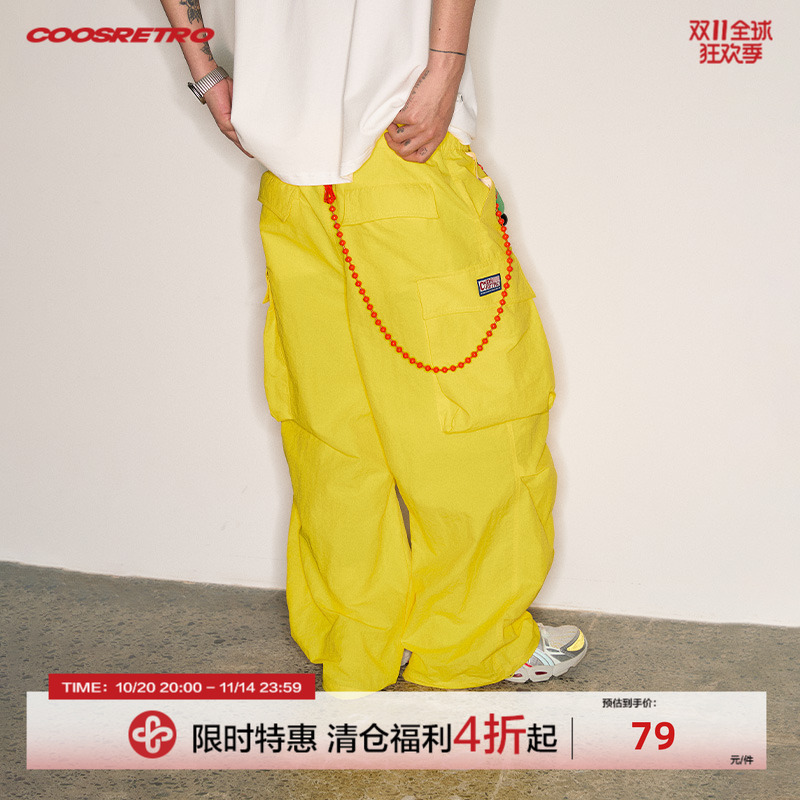 夏装可调节抽绳工装裤子