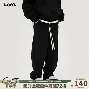 复古重磅休闲卫裤 裤 CoosRetro美式 男女春季 潮牌纯色宽松直筒工装