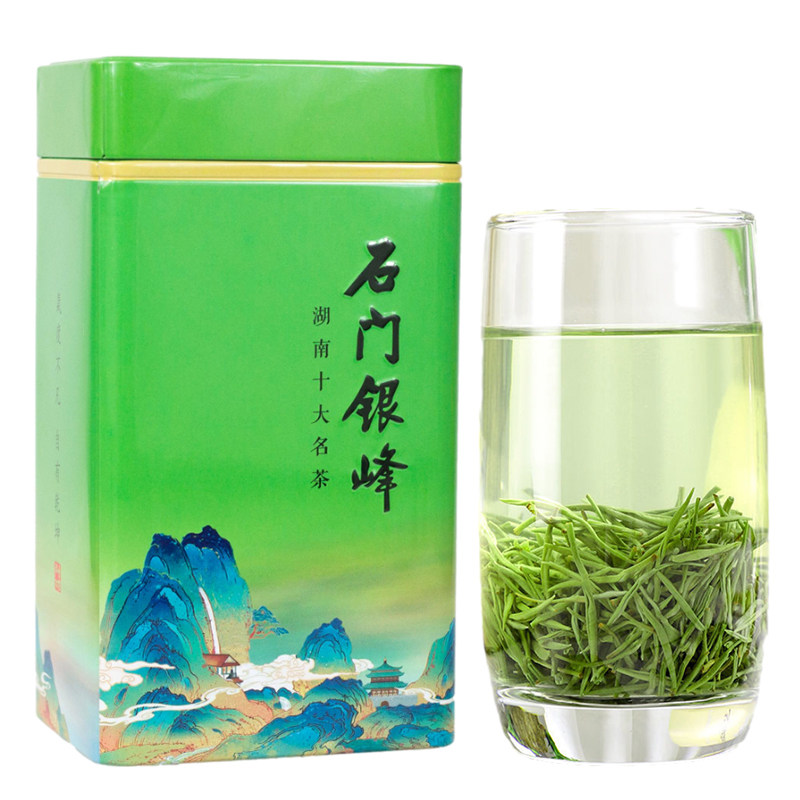 石门绿茶银峰茶2023年新茶叶银毫明前嫩芽高山毛尖湖南特产250g