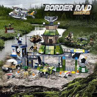 积木军事玩具拼装边境突击益智指挥古迪儿童部机兼容黑豹8061男孩