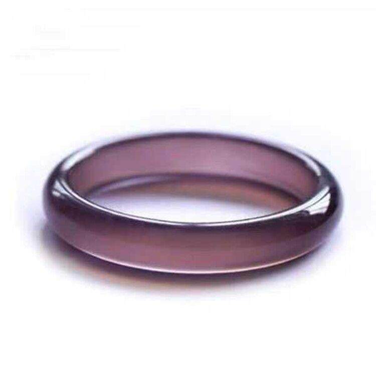 手镯玉髓玛瑙紫天然帝王玉镯巴西女冰条镯子紫罗兰细冰种款色子高