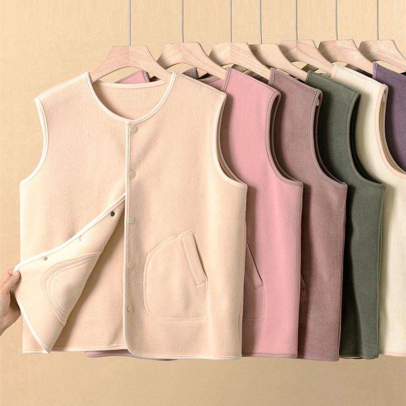 马甲女时髦洋气2025新款背心秋冬季马夹保暖内搭加绒加厚坎肩外