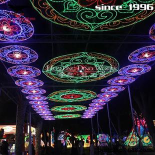 天花板自贡亮化灯会年厂家华龙科技大型花灯宫灯 灯会彩灯世界