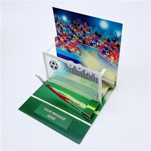 跨境父亲节立体贺卡定制足球汽车礼品纸雕纪念卡片工厂D创意定制