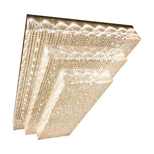 展厅商场酒店工程灯售楼部吸顶水晶灯长方形宴会厅堂宾馆非标灯具