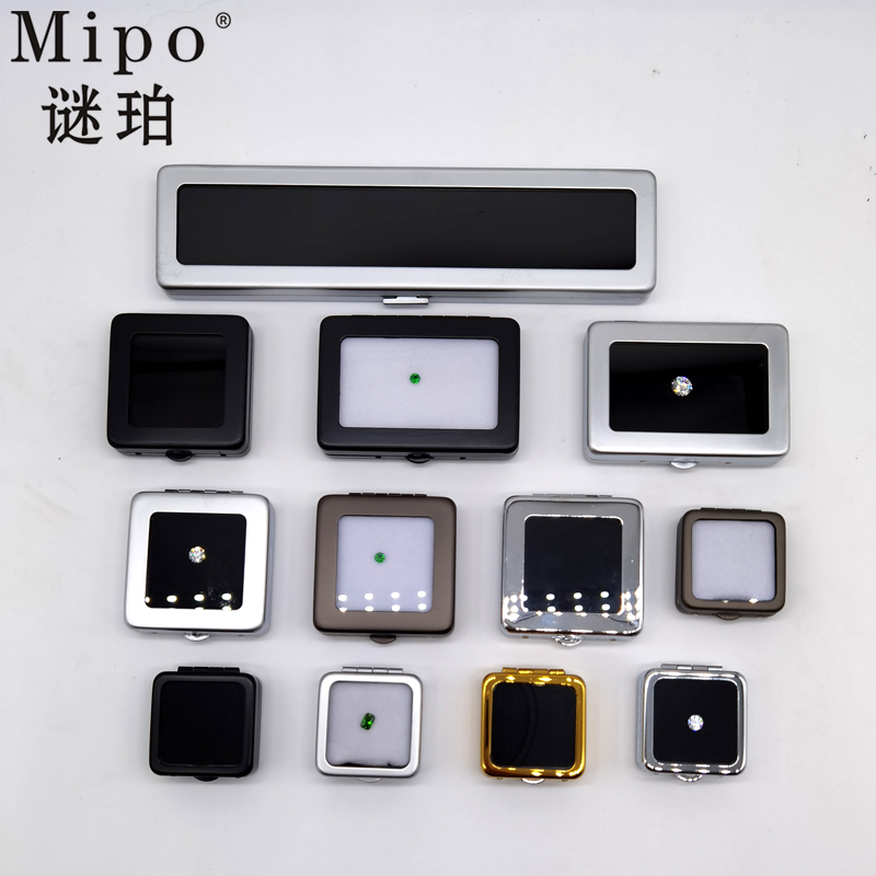 谜珀金属透明玻璃面珠道具戒面