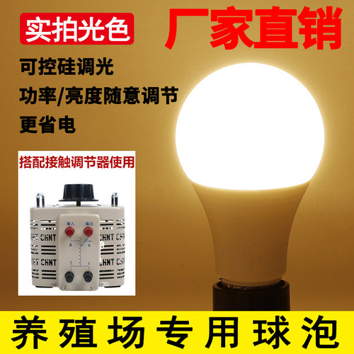 鸡舍灯泡ledDC48V调光灯泡