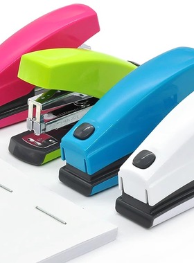 齐心B3017N订书机 按键式省力订书器办公用订书机12号办公用品