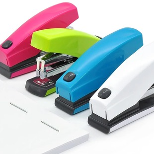 齐心B3017N订书机 按键式省力订书器办公用订书机12号办公用品