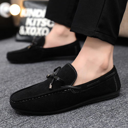 2024夏季新款豆豆鞋男透气懒人套脚鞋一脚蹬休闲鞋潮流百搭工作鞋