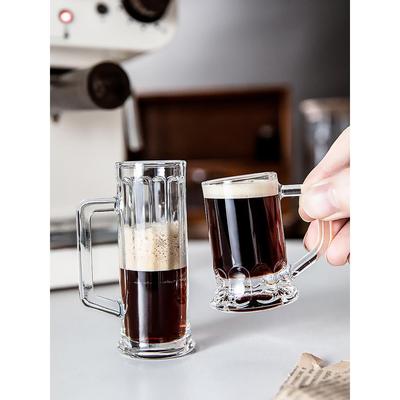 迷你意式浓缩拿铁咖啡杯家用可爱小玻璃杯带把手果酒杯清酒一口杯