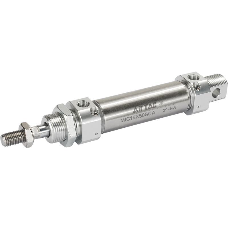 AirTac/亚德客气动缓冲型迷你气缸MIC20 25 32X25 50 100SU平尾型