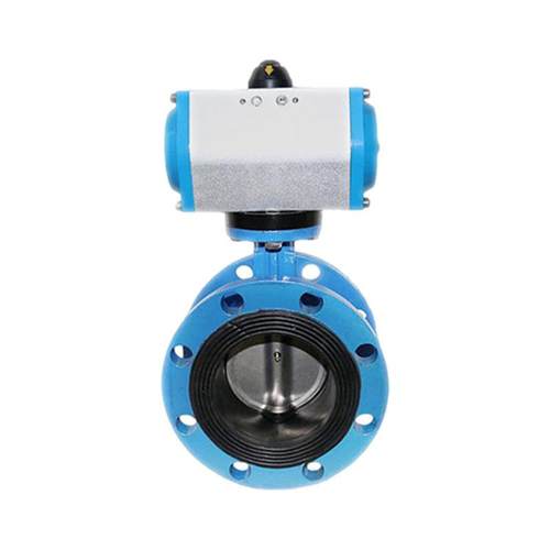 气动法兰软密封蝶阀 不锈钢碳钢 D641X-10/16Q/C/P 快速切断阀