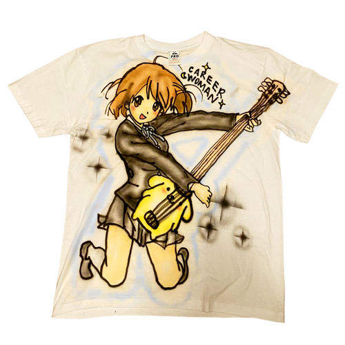 轻音少女平泽唯K-ON涂鸦Graffiti spray painting短袖亚文化Y2K