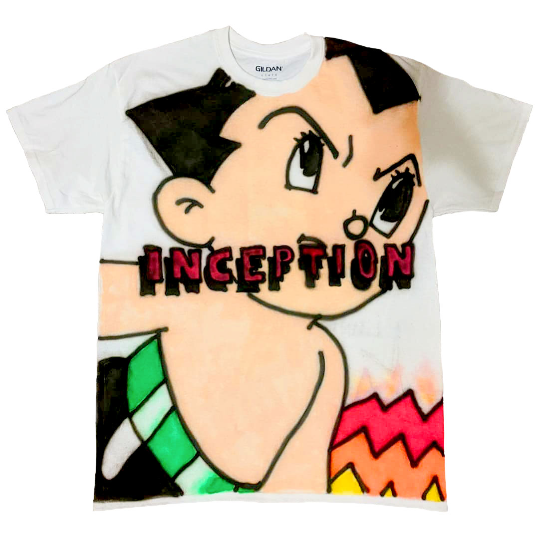 阿童木Astro Boy原子小金刚涂鸦喷绘Graffiti spray painting短袖