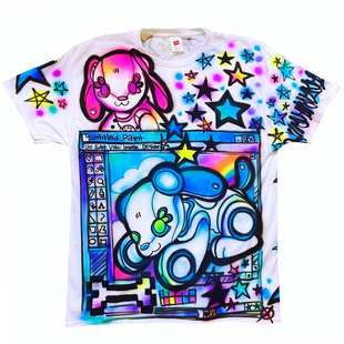 Y2K千禧风hiphop手绘Hand Painted滑板Skateboards短袖PUNK朋克