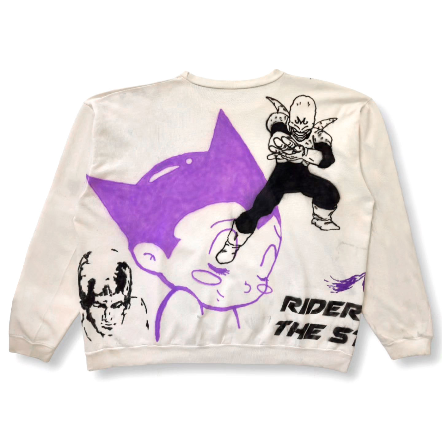 网络流浪汉阿童木Astro Boy涂鸦喷二次元圆领卫衣男女款叛逆男女