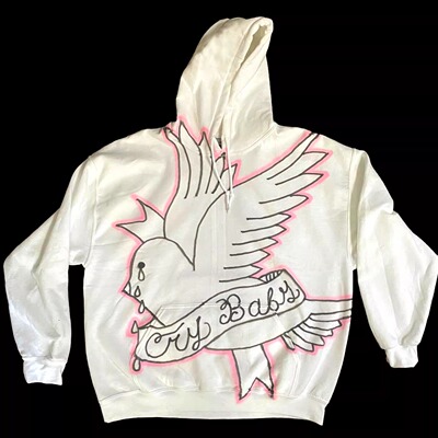 网络流浪汉鸽子落泪喷绘art inkjet小众喷绘艺术涂鸦欧美连帽卫衣