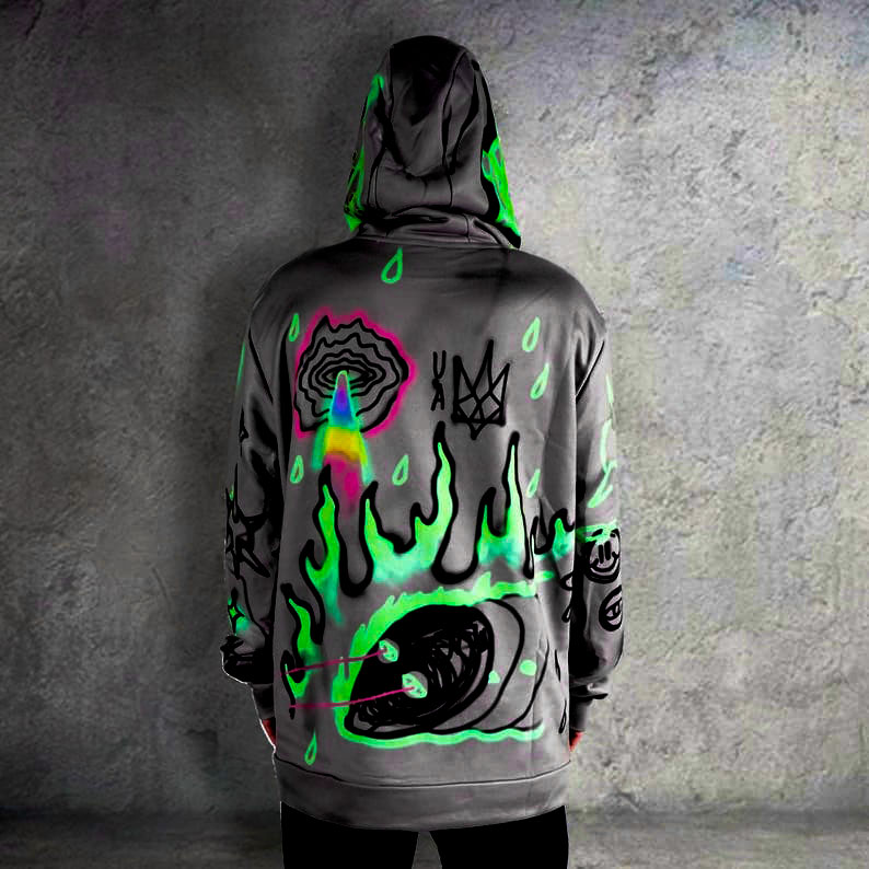 网络流浪汉涂鸦喷绘原创