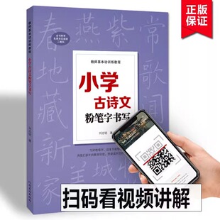 小学古诗文粉笔字书写 教师基本功训练教程 中小学教师师范院校学生老师成人高中黑板报练字楷书技能大全技法 练习教师书粉笔字