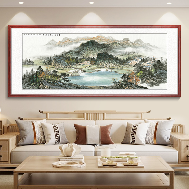聚宝盘山水画客厅挂画办公室国画