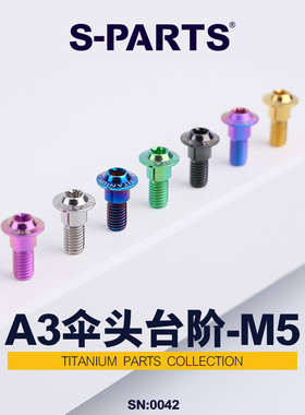 S-PARTS BMW侧板碟盘螺丝 台阶M5*12/20mm 电动摩托车钛合金 斯坦