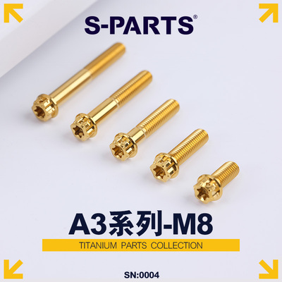 S-PARTS标准头M8钛合金螺丝
