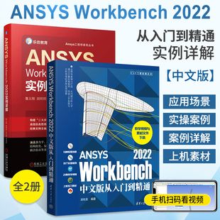 分析ansys 全2册 从入门到精通 ANSYS 2022软件书籍仿真计算创建几何模型网格划分操教程书 2022中文版 有限元 实例详解 Workbench