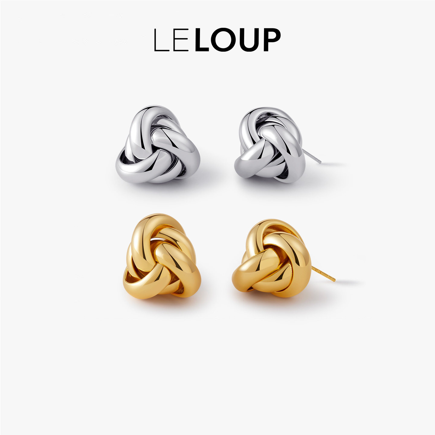 LELOUP绳结耳钉女轻奢高级感耳钉原创设计师耳环轻奢高级感耳饰女