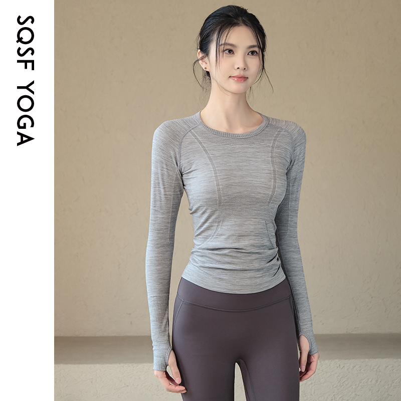 SQSF瑜伽服女跑步训练速干上衣