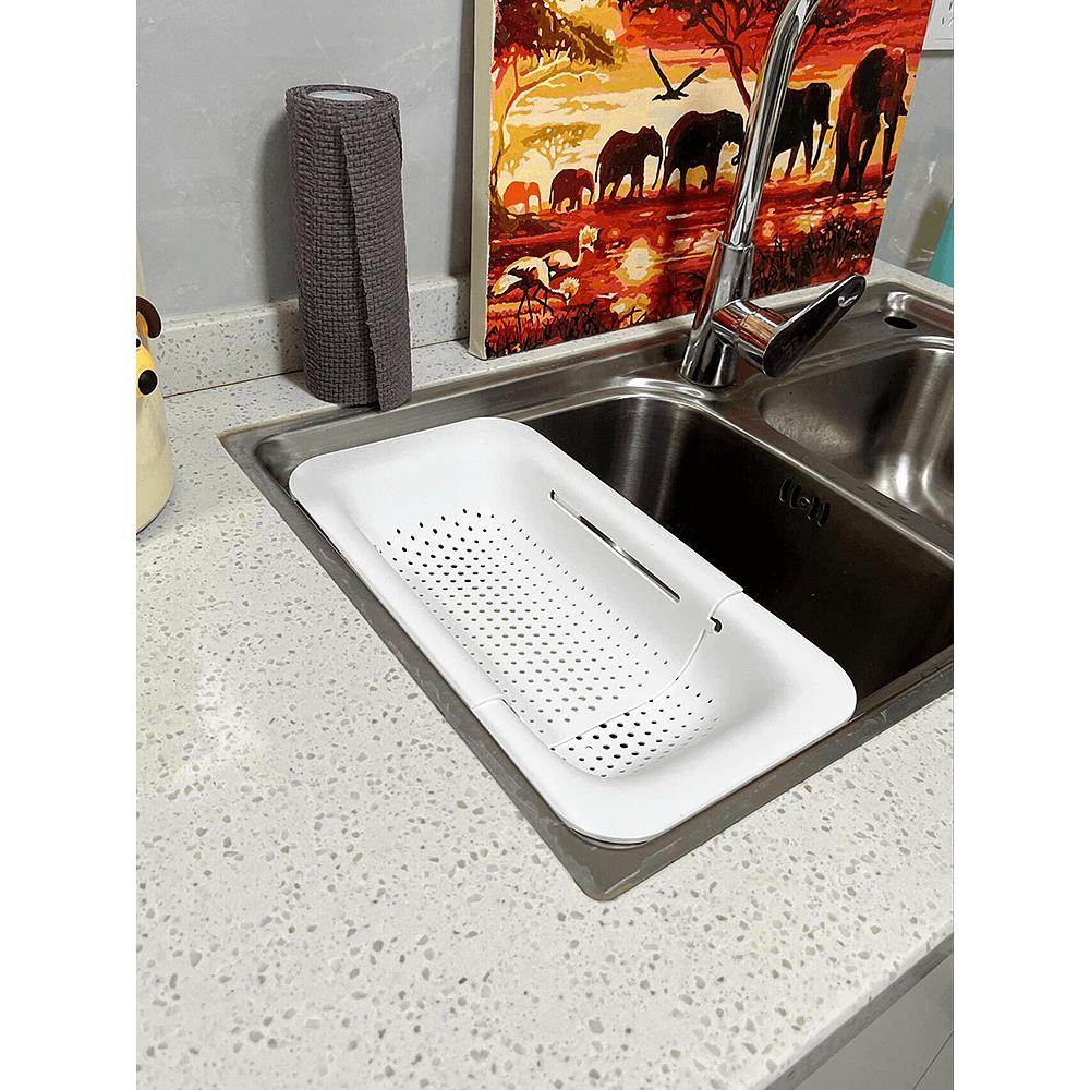 伸缩厨房水槽沥水架多功能置物架水龙头洗碗池碗碟筷盘收纳架子