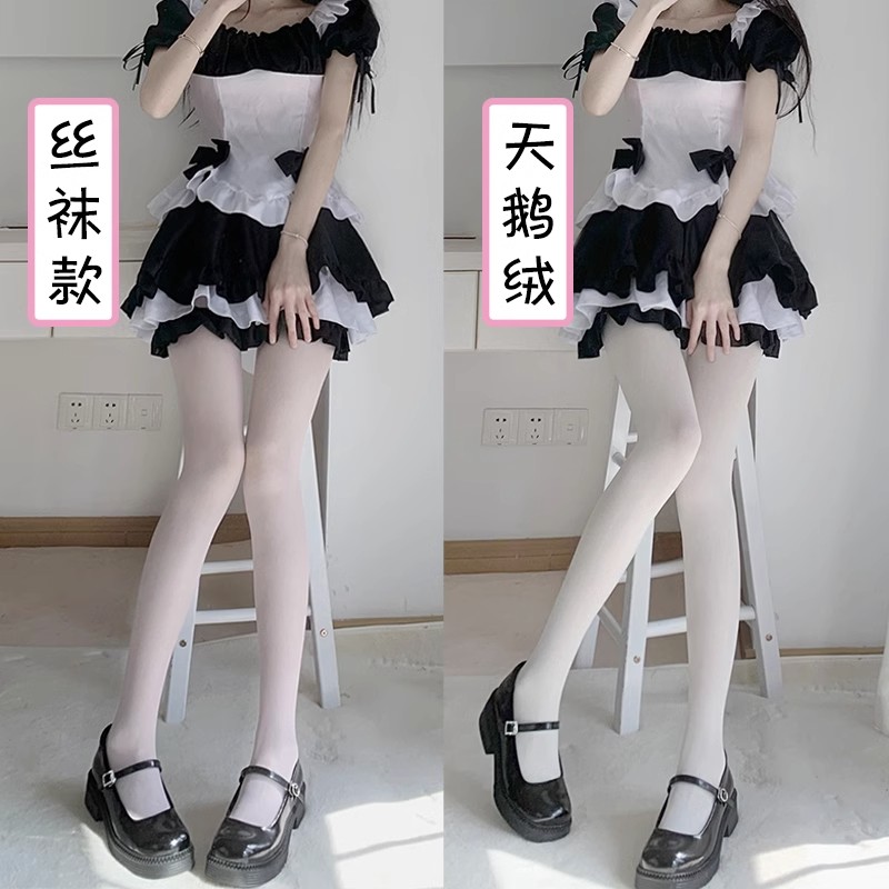 JK白丝80d连裤打底袜Lolita丝袜