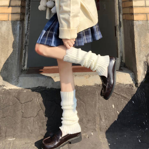 日系软妹中筒lolita堆堆袜秋冬季