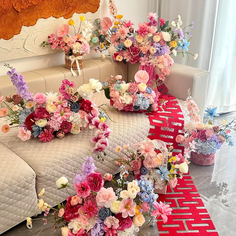 结婚高级质感仿真花摆件装饰