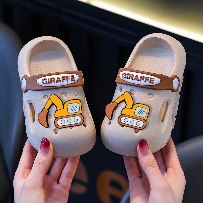 宝宝洞洞鞋男童拖鞋夏季防滑沙滩鞋婴幼儿中小童软底外穿儿童凉拖