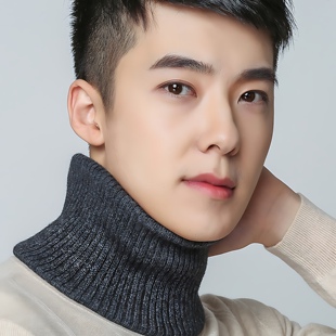 保暖假领子秋冬季纯山羊绒假高领子护颈椎男脖套女套头领圈百搭围