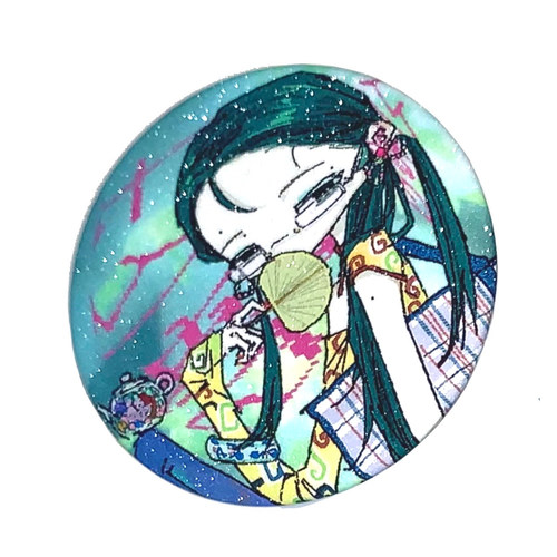 muki虫子-7点45原创oc闪砂吧唧