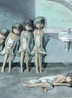 末日系列-Ecandwollag原创插画OC痛房痛桌装饰宿舍房间布置装饰画