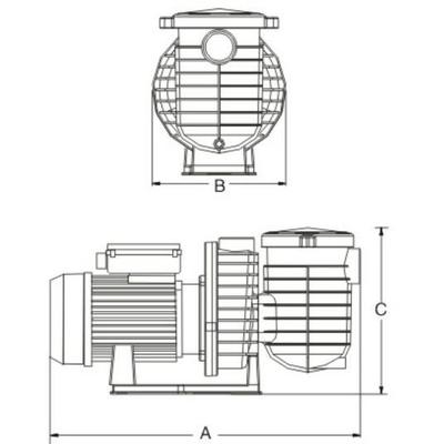 威浪仕泳池水泵 泳池循环过滤泵 泳池过滤设备 B3SB030 3HP/380V