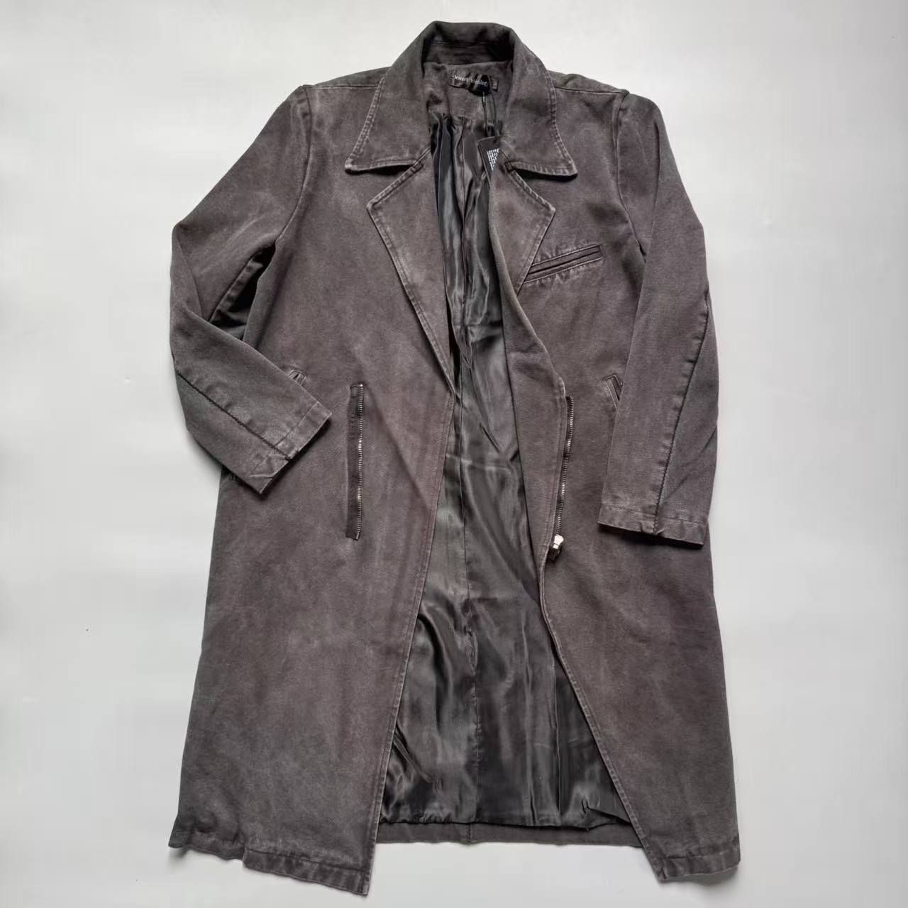 1.3kg重磅复古做旧马丁布大衣