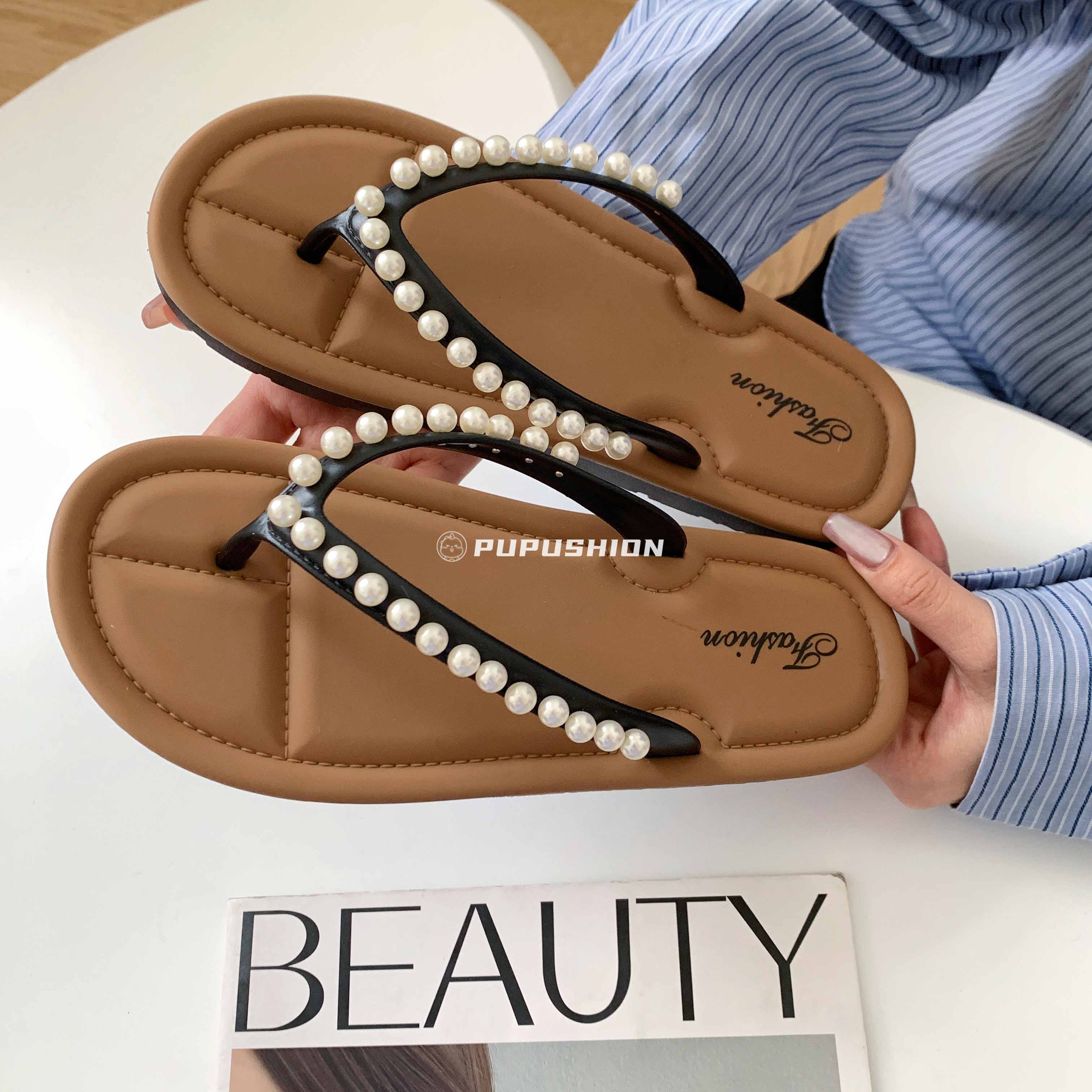 温柔小众夏季外穿平底人字拖